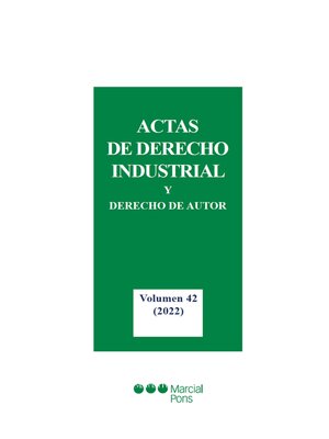 cover image of Actas de Derecho Industrial y Derecho de Autor